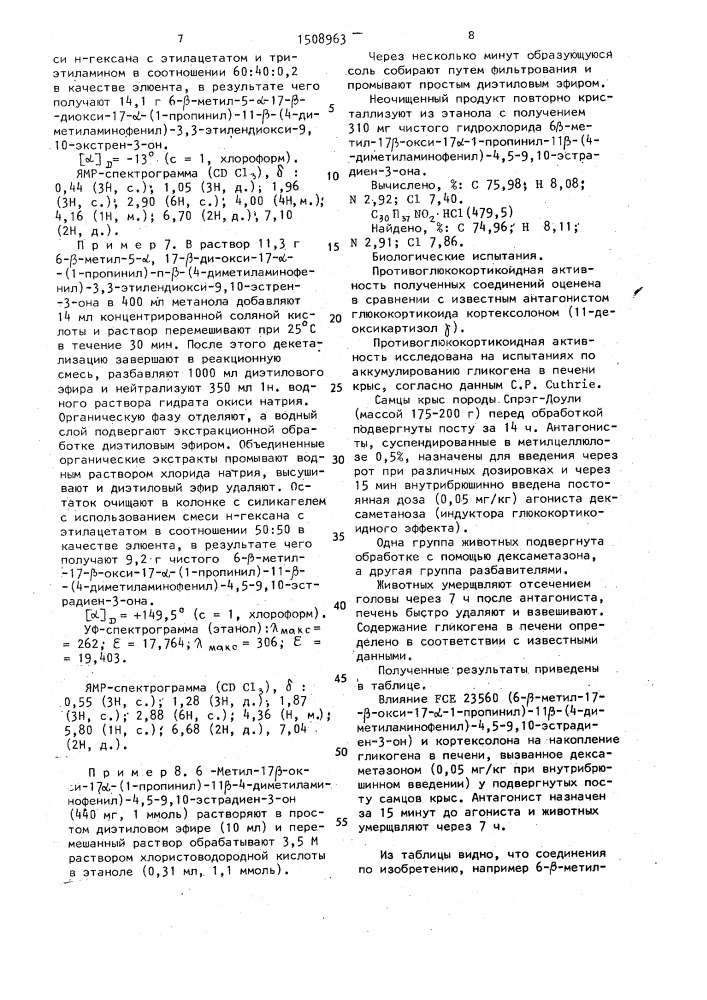 Способ получения 11 @ -замещенных стероидов или их фармацевтически или ветеринарно приемлемых солей (патент 1508963)