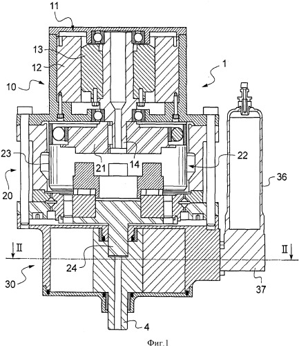 Электромеханический привод с гидравлическим регулированием и шасси, оборудованное таким приводом для управления его перемещением (патент 2520676)