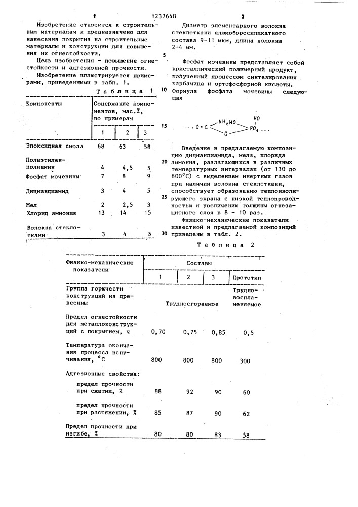 Композиция для покрытия строительных материалов (патент 1237648)