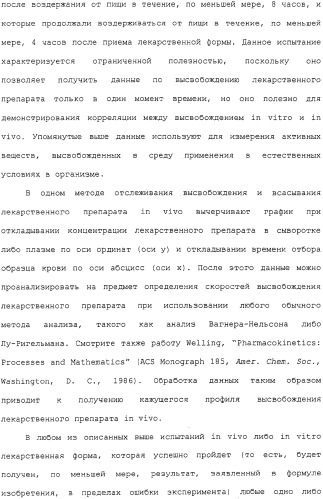 Контролируемое высвобождение активного вещества в среду с высоким содержанием жира (патент 2308263)