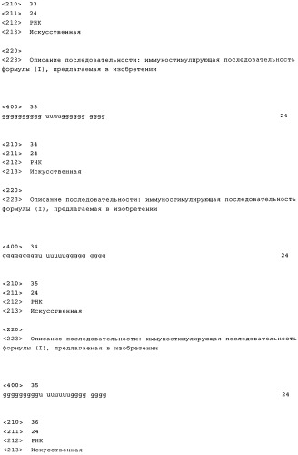 Нуклеиновая кислота формулы (i): glxmgn или (ii): glxmgn, предназначенная для применения прежде всего в качестве иммуностимулятора/адъюванта (патент 2487938)