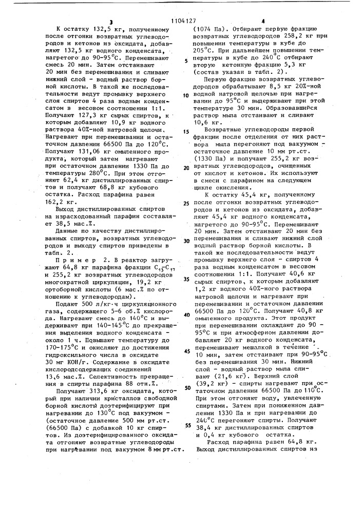 Способ получения вторичных высших жирных спиртов @ 13- @ 17 (патент 1104127)