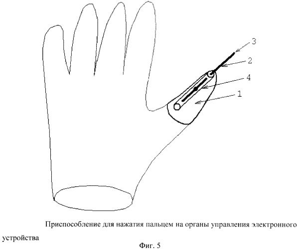 Способ управления одной рукой без использования подставки карманным компьютером, приспособление для нажатия пальцем на органы управления электронного устройства и устройство для продольного перемещения длинного тонкого предмета (варианты) (патент 2365974)