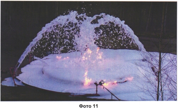 Способ купирования разливов сжиженного природного газа или сжиженного углеводородного газа водовоздушной пеной средней кратности (варианты) и система для его реализации (патент 2552971)