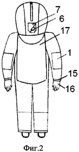 Герметичный изолирующий костюм спасателя (патент 2506102)