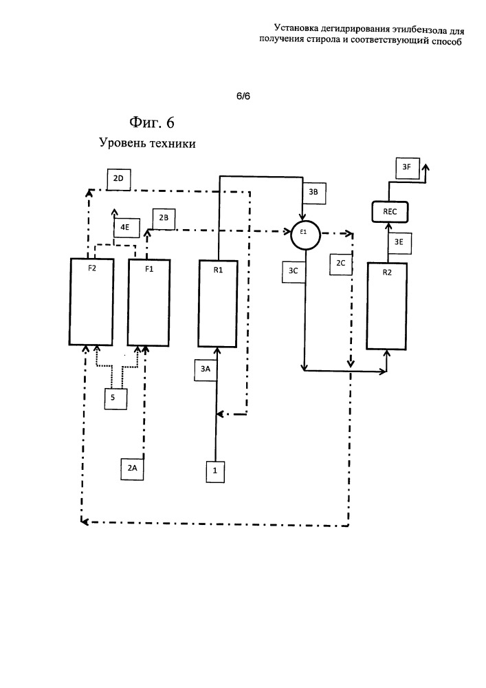 Установка дегидрирования этилбензола для получения стирола и соответствующий способ (патент 2659255)
