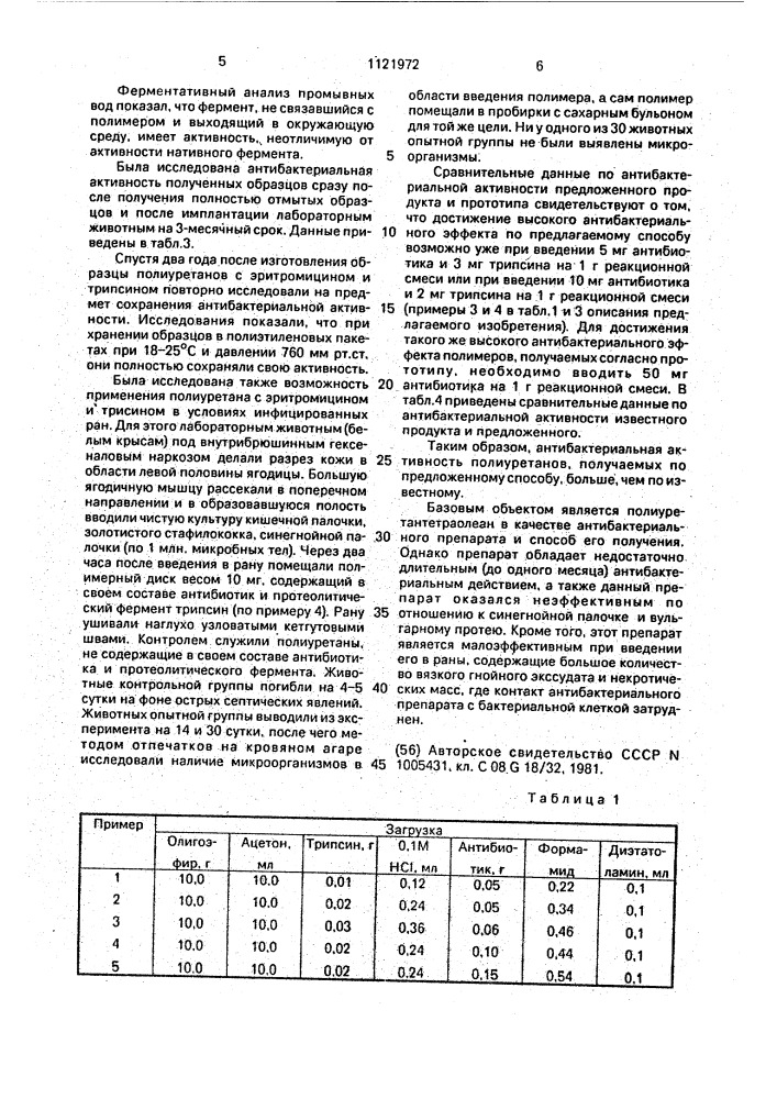 Способ получения полиуретана (патент 1121972)