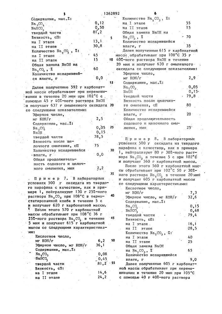 Способ получения натриевых солей синтетических жирных кислот (патент 1262892)