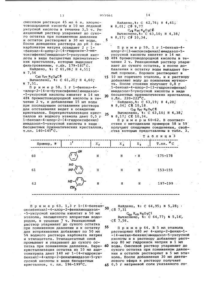 Способ получения производных имидазола или их солей (патент 999966)