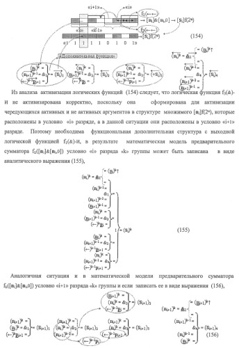 Функциональная структура предварительного сумматора f ([ni]&amp;[ni,0]) условно &quot;i&quot; и &quot;i+1&quot; разрядов &quot;k&quot; группы параллельно-последовательного умножителя f ( ) для позиционных аргументов множимого [ni]f(2n) с применением арифметических аксиом троичной системы счисления f(+1,0,-1) (варианты русской логики) (патент 2439658)