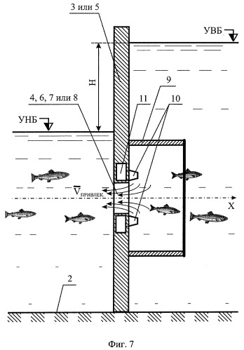 Конструкция вплывного отверстия входного оголовка рыбохода (варианты) (патент 2397291)