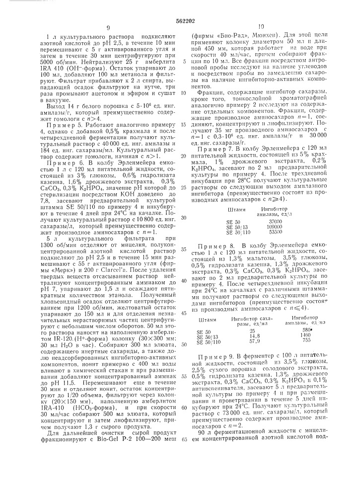 Способ получения производных аминосахаров (патент 562202)