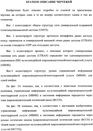 Способ передачи управляющего сигнала для данных мультимедийных широковещательных/многоадресных услуг (mbms) в системе беспроводной подвижной связи (патент 2307467)