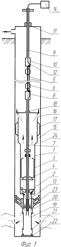 Глубинно-насосная установка для беструбной эксплуатации скважин (патент 2415302)