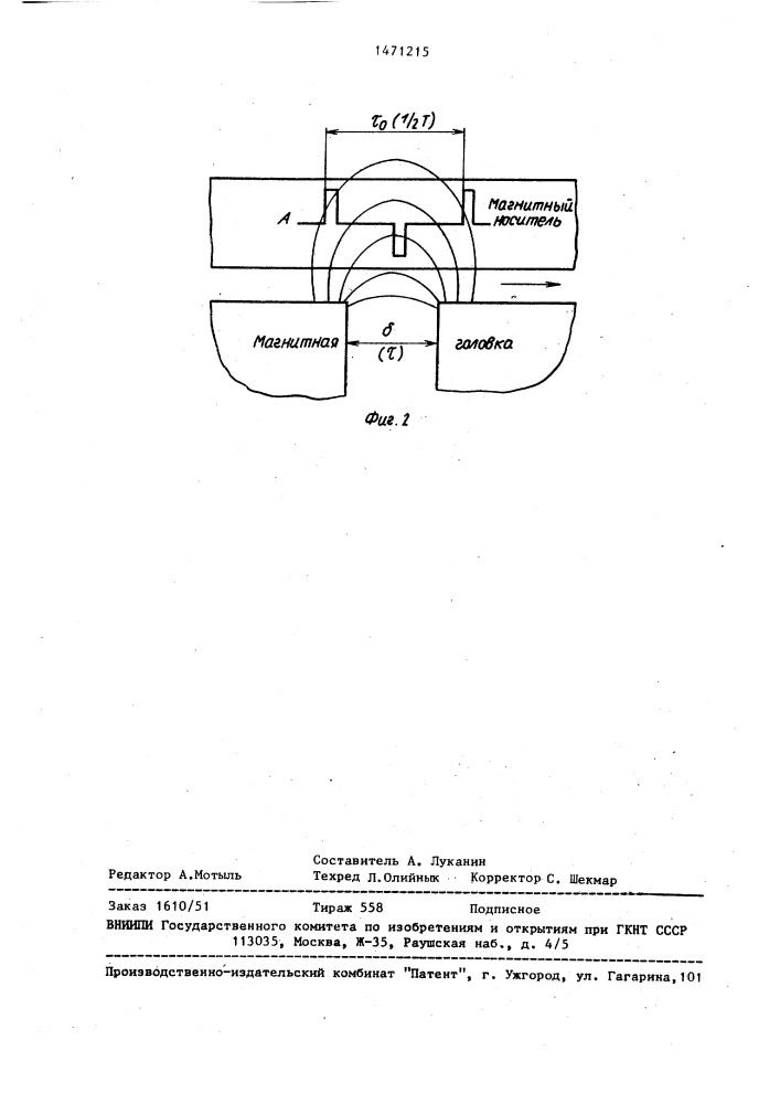 Способ магнитной записи цифровой информации (патент 1471215)