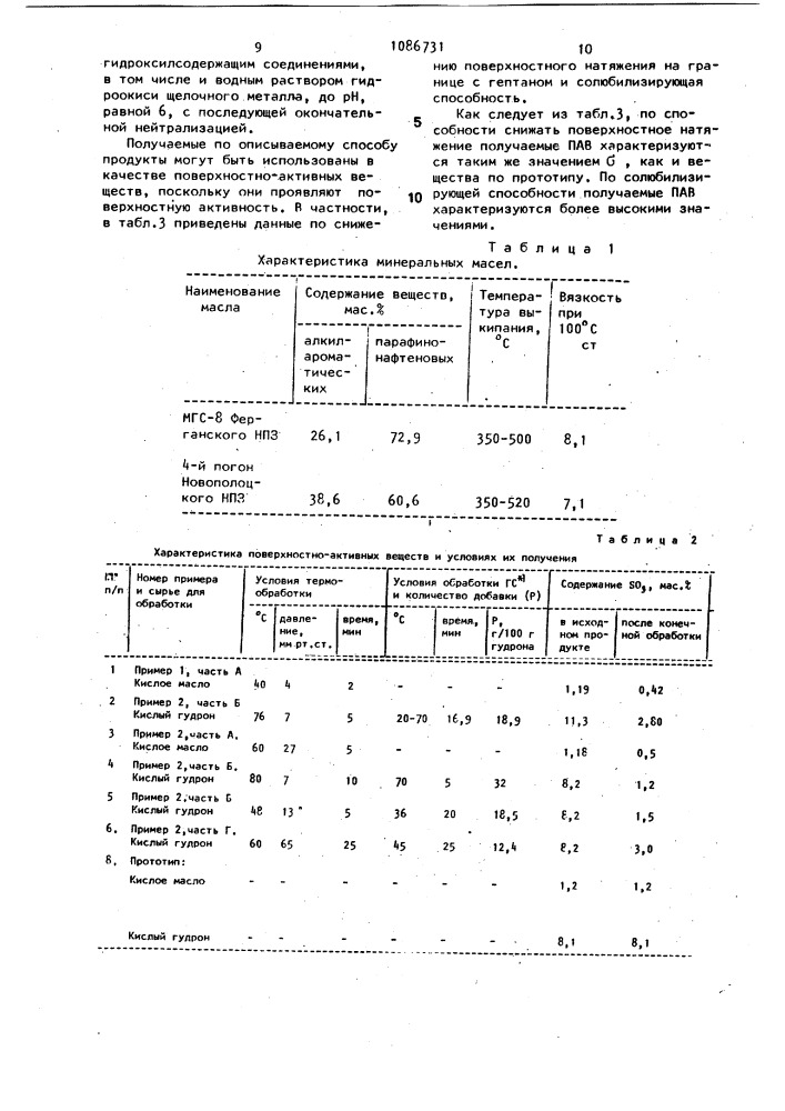 Способ получения поверхностно-активных веществ (патент 1086731)