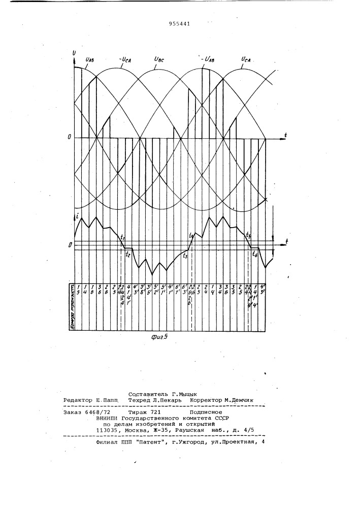 Способ управления транзисторным непосредственным преобразователем частоты (патент 955441)