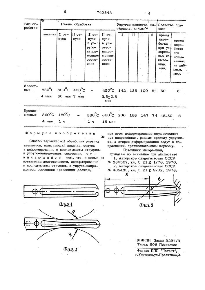 Способ термической обработки упругих элементов (патент 740843)