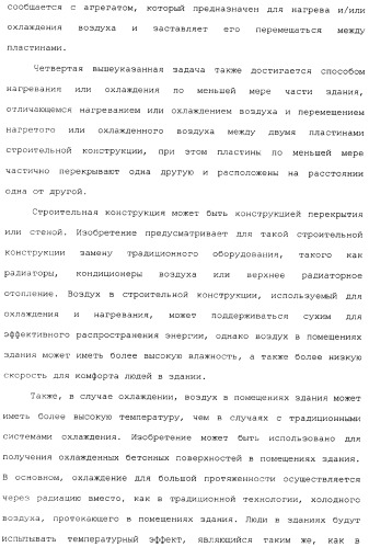 Строительная конструкция, элемент и балка для строительной конструкции, способ нагревания или охлаждения здания (патент 2337216)