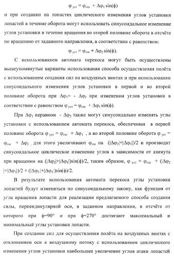 Способ полета в расширенном диапазоне скоростей на винтах с управлением вектором силы (патент 2371354)