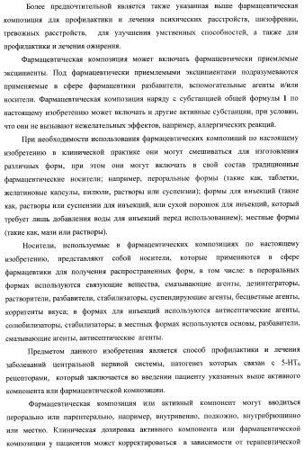 Замещенные метил-амины, антагонисты серотониновых 5-ht6 рецепторов, способы получения и применения (патент 2443697)