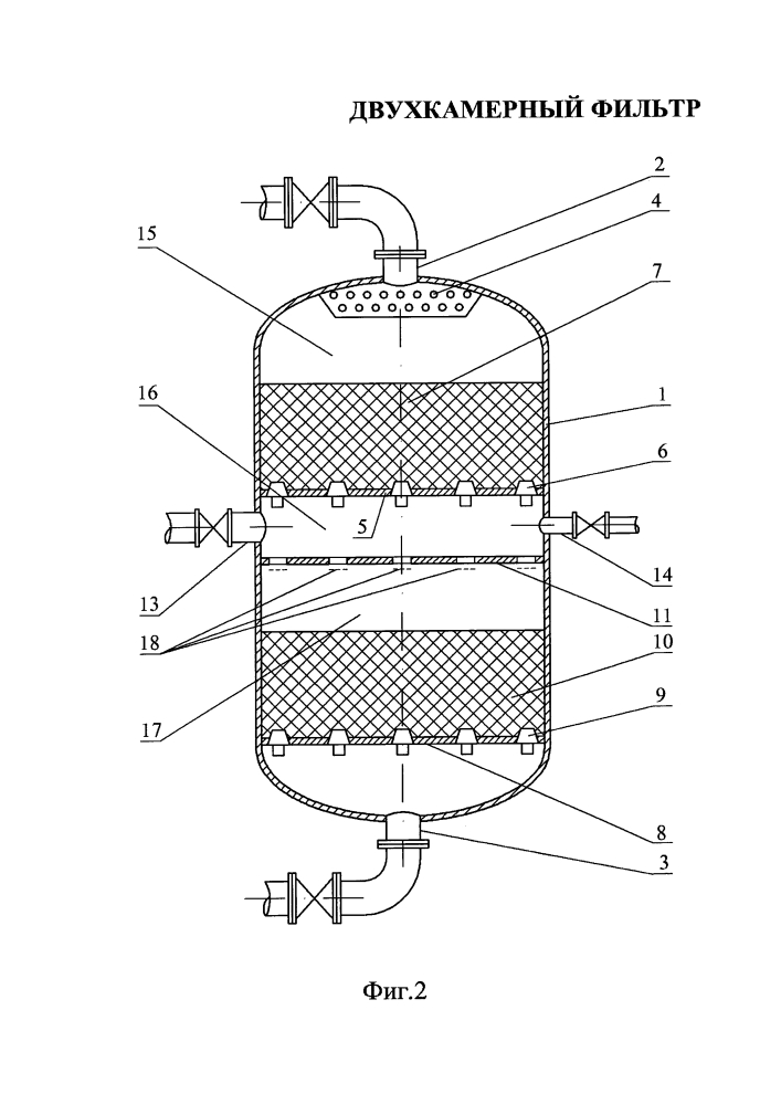 Двухкамерный фильтр (патент 2614282)