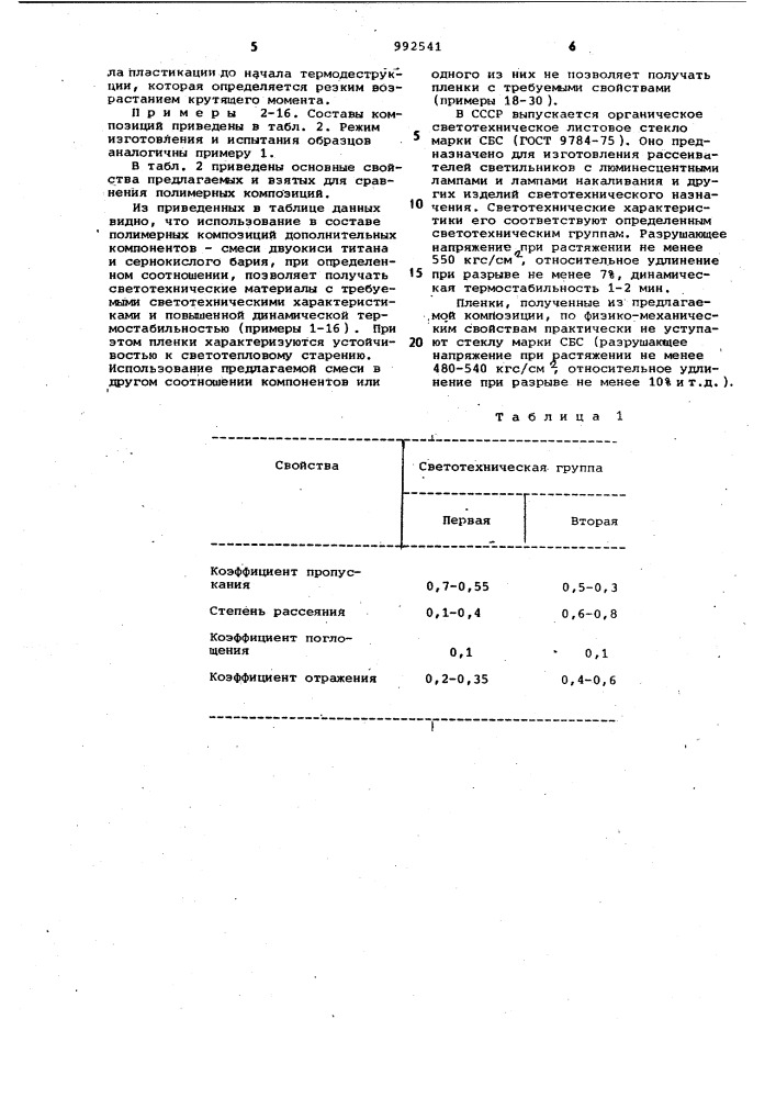 Полимерная композиция на основе поливинилхлорида (патент 992541)