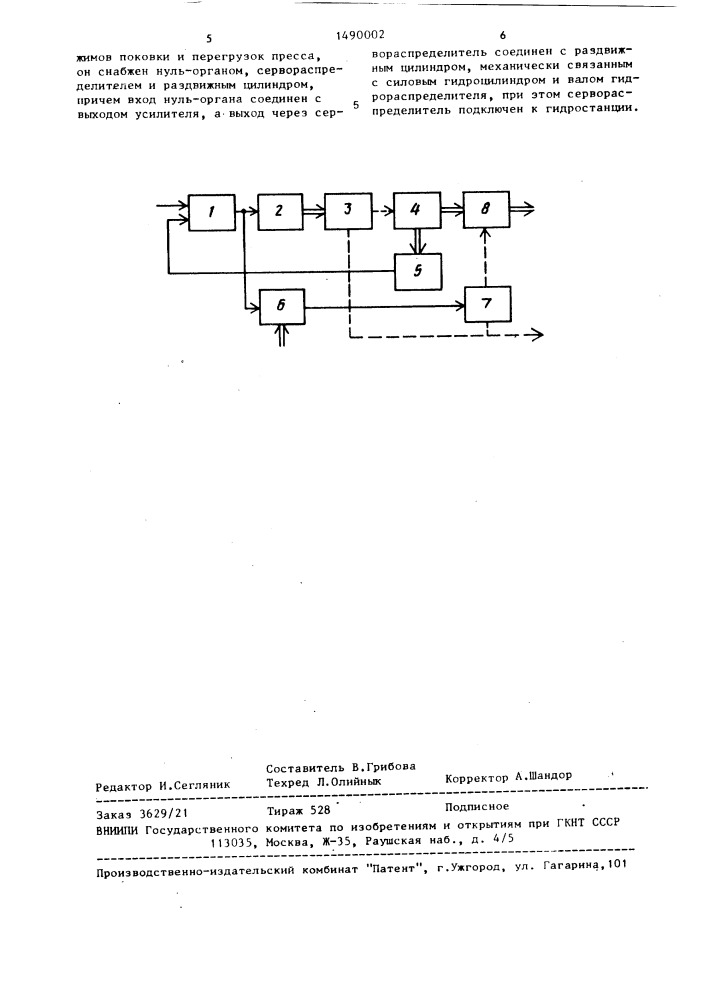 Сервопривод вала гидрораспределителя гидравлического пресса (патент 1490002)