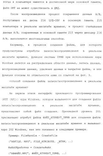 Способ записи на носитель записи и воспроизведения с него информации в реальном масштабе времени (патент 2310243)