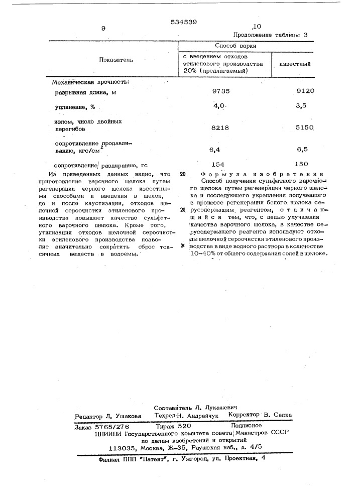 Способ получения сульфатного варочного щелока (патент 534539)