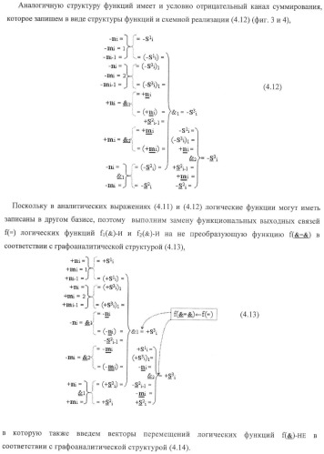 Входная структура параллельного сумматора в позиционно-знаковых кодах f(+/-) (варианты) (патент 2378682)