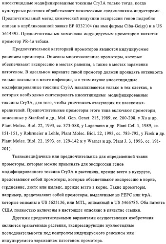 Модифицированные токсины cry3a и кодирующие их нуклеотидные последовательности (патент 2314345)