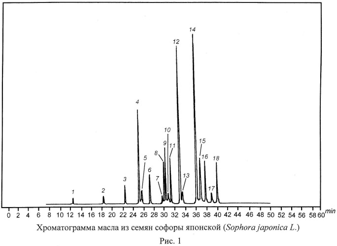 Способ получения масла из семян софоры японской и его состав (патент 2504577)