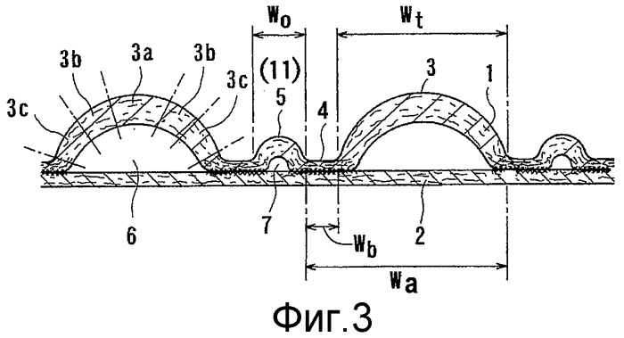 Профилированный лист и поглощающее изделие, в котором используется такой лист (патент 2445410)