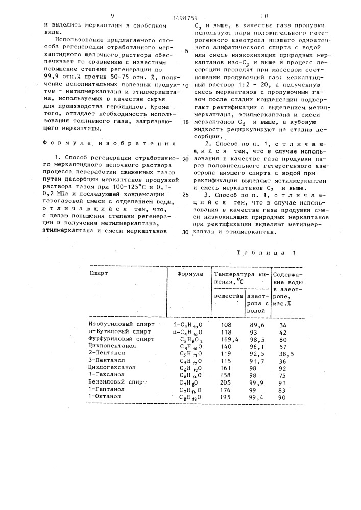 Способ регенерации отработанного меркаптидного щелочного раствора процесса переработки сжиженных газов (патент 1498759)