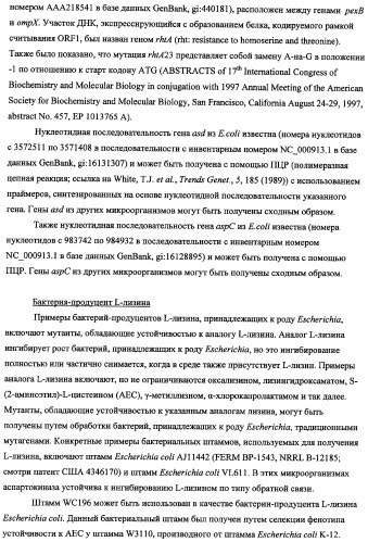 Способ получения l-треонина с использованием бактерии, принадлежащей к роду escherichia, в которой инактивирован ген fhua (патент 2333955)