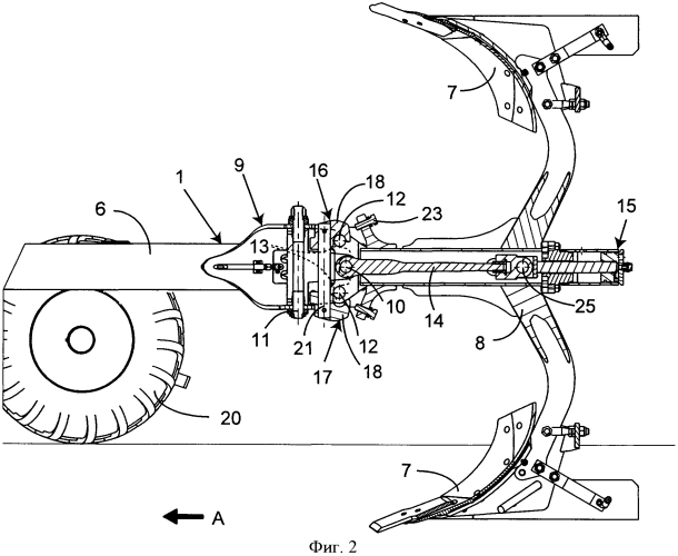 Плуг с устройством для подъема, по меньшей мере, одного грядиля (патент 2566183)