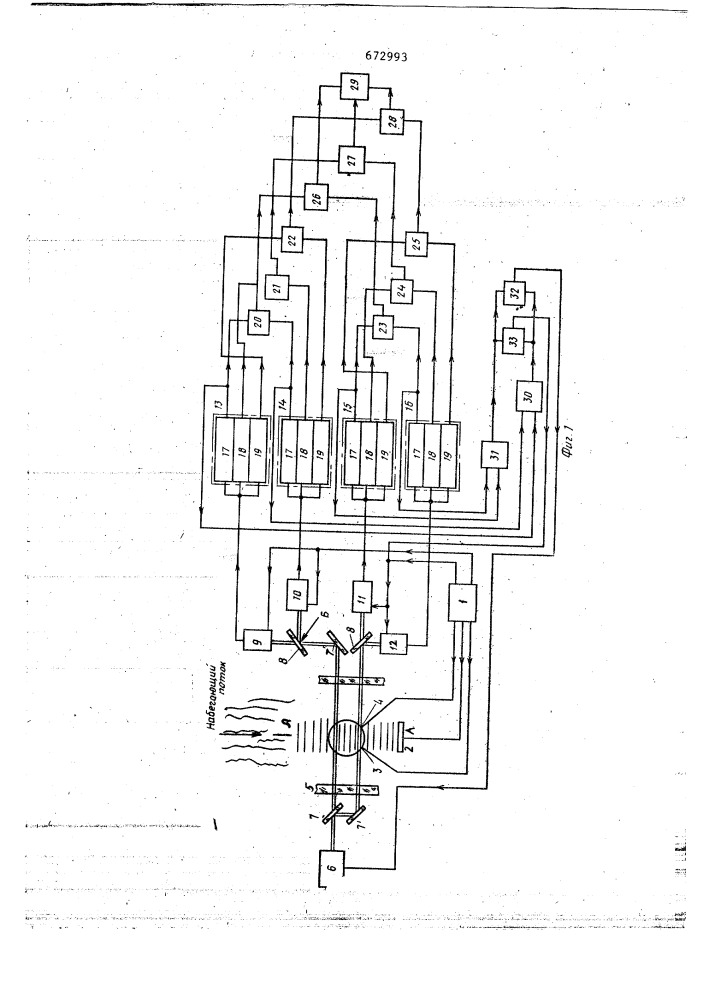 Устройство для измерения характеристикпотоков (патент 672993)