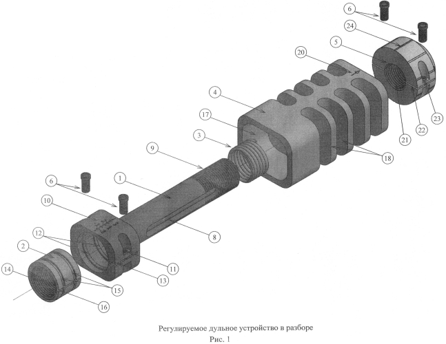 Регулируемое дульное устройство (патент 2573866)