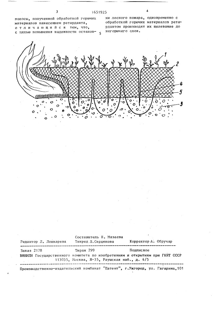 Способ остановки лесного пожара (патент 1651925)