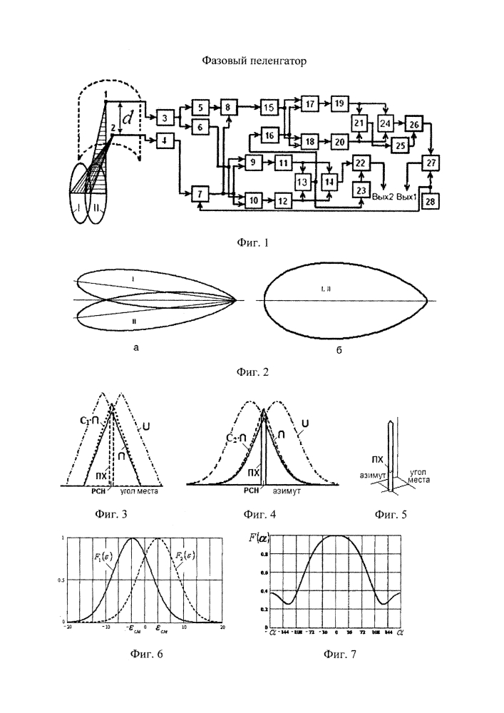 Фазовый пеленгатор (патент 2618522)