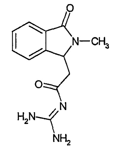 Производные n-((3-оксо-2,3-дигидро-1h-изоиндол-1-ил)ацетил)гуанидина в качестве ингибиторов nhe-1 для лечения инфаркта и стенокардии (патент 2318809)