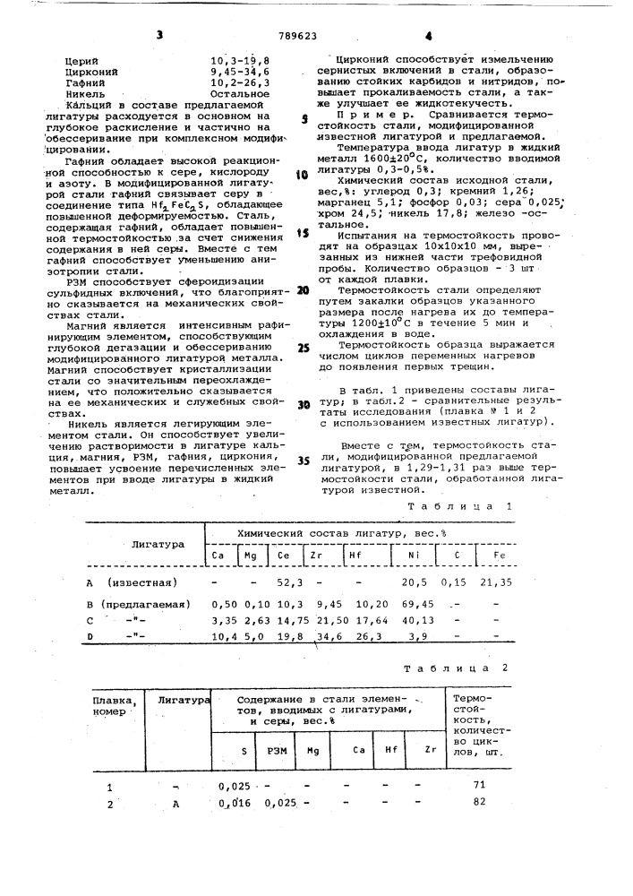 Лигатура (патент 789623)