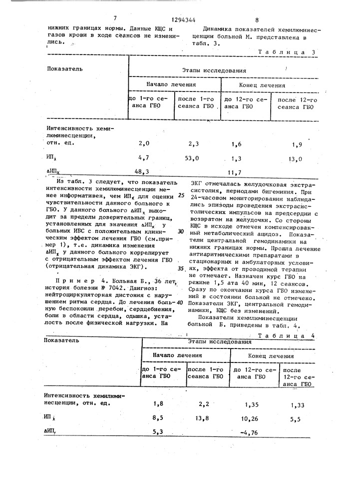 Способ определения индивидуальной чувствительности к гипербарической оксигенации (патент 1294344)