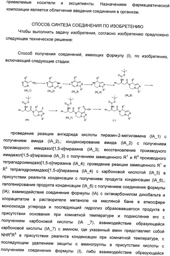 Производные тетрагидроимидазо[1,5-a]пиразина, способ их получения и применение их в медицине (патент 2483070)