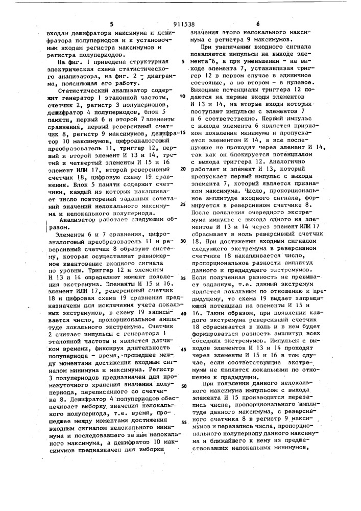 Статистический анализатор (патент 911538)