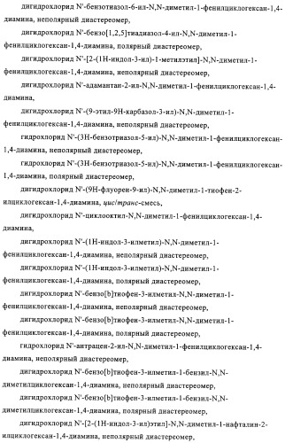 Замещенные производные циклогексан-1,4-диамина, способ их получения и лекарственное средство (патент 2321579)