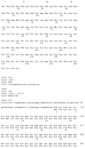 Гены corynebacterium glutamicum, кодирующие белки, участвующие в метаболизме углерода и продуцировании энергии (патент 2310686)