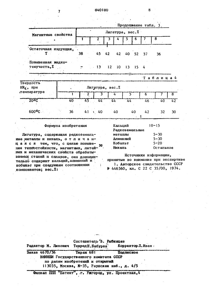 Лигатура (патент 840180)