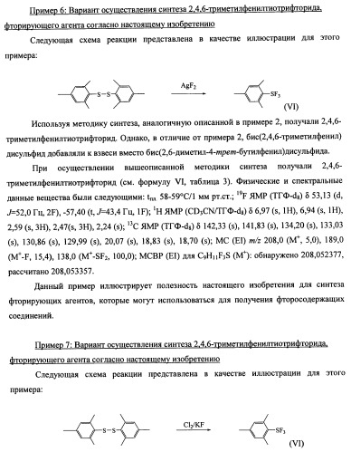 Замещенный фенилтиотрифторид и другие подобные фторирующие агенты (патент 2451011)